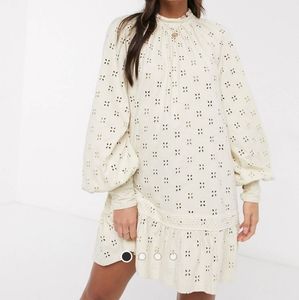 Long Sleeve Mini Smock Dress